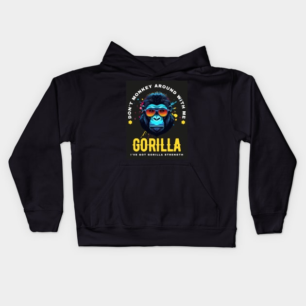 Gorilla Kids Hoodie by Pearsville